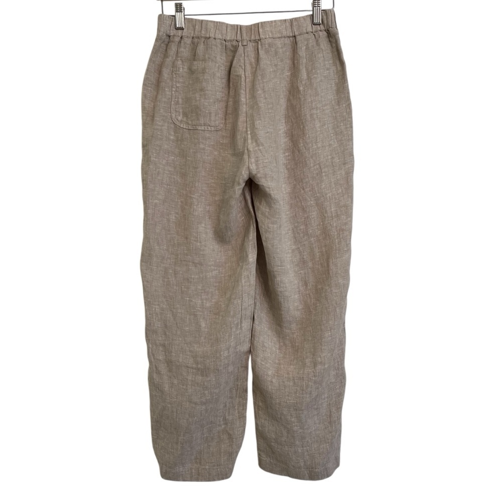 Quince 100% European Linen Pants Flax Beige Small NWT Beach Vacation Travel - Picture 4 of 5
